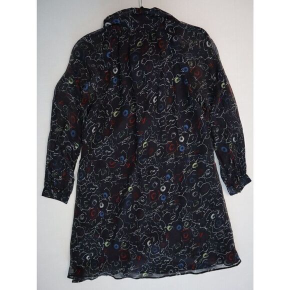 Joie Women's Sz XS Caviar Multi Roma Printed Silk Georgette Dress - Picture 2 of 11